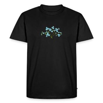 Forget Me Not - Men's Premium Organic T-Shirt - black - Front - Nico (187cm)