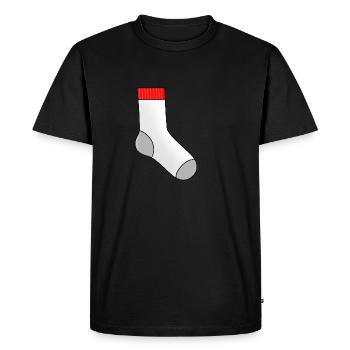 sock - Men's Premium Organic T-Shirt - black - Front - Nico (187cm)