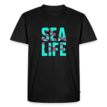 Sea life - T-shirt Premium bio Homme - noir - Devant - Nico (187cm)