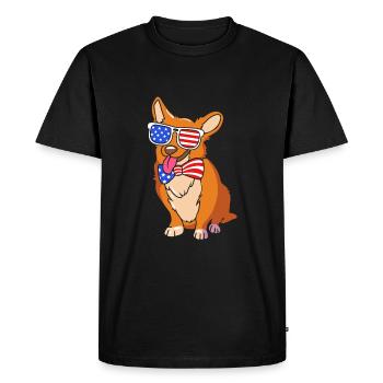 4 juillet Couleurs nationales Fête nationale des États-Unis - T-shirt Premium bio Homme - noir - Devant - Nico (187cm)