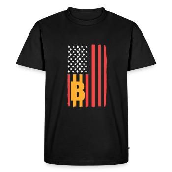 Le bitcoin - T-shirt Premium bio Homme - noir - Devant - Nico (187cm)