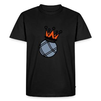 crown king crown petanque boule1 - Men's Premium Organic T-Shirt - black - Front - Nico (187cm)