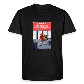 Defectuous Product.003 - T-shirt Premium bio Homme - noir - Devant - Nico (187cm)