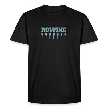 Rowing Paddle Rowing Vintage - Men's Premium Organic T-Shirt - black - Front - Nico (187cm)