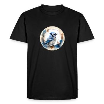 Geai bleu - T-shirt Premium bio Homme - noir - Devant - Nico (187cm)