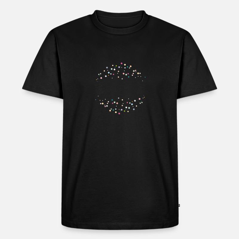 Happy dots! - Männer Premium Bio T-Shirt - Schwarz