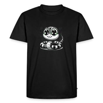 Snake B&W - Men's Premium Organic T-Shirt - black - Front - Nico (187cm)