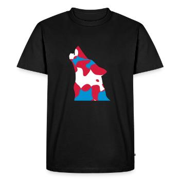SERBIE Србија LOUP CAMO / CAMO - T-shirt Premium bio Homme - noir - Devant - Nico (187cm)