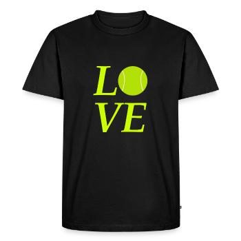 le tennis - T-shirt Premium bio Homme - noir - Devant - Nico (187cm)