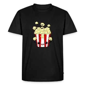 PopCorn - T-shirt Premium bio Homme - noir - Devant - Nico (187cm)
