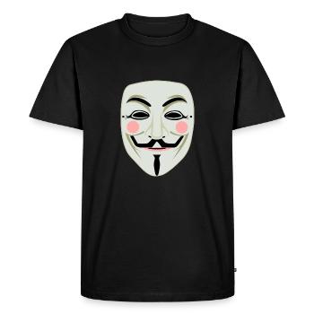 anonyme - T-shirt Premium bio Homme - noir - Devant - Nico (187cm)