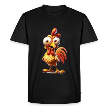 Drôle De Poulet Poulet Drôle Image - T-shirt Premium bio Homme - noir - Devant - Nico (187cm)