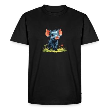 Bébé cochon - T-shirt Premium bio Homme - noir - Devant - Nico (187cm)