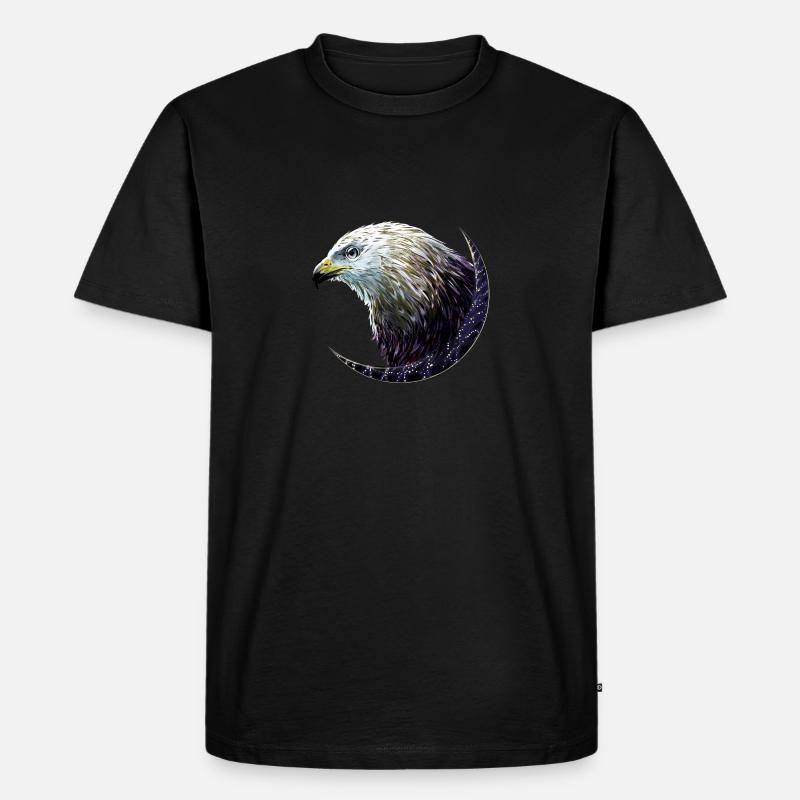 Adler - Männer Premium Bio T-Shirt - Schwarz