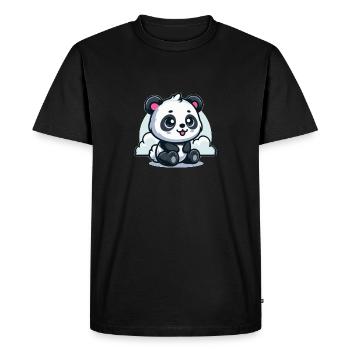 Bébé panda - T-shirt Premium bio Homme - noir - Devant - Nico (187cm)