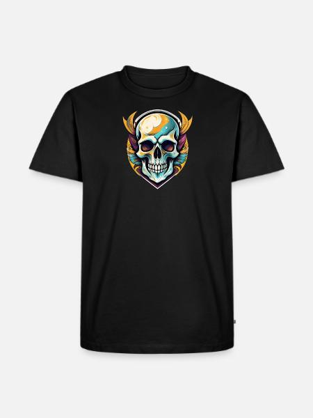 Artistic Skull, Skeleton, Morbid - Men's Premium Organic T-Shirt - 