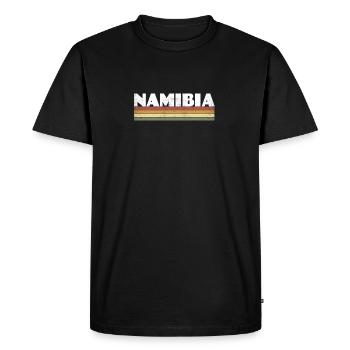 Namibie Vintage - T-shirt Premium bio Homme - noir - Devant - Nico (187cm)