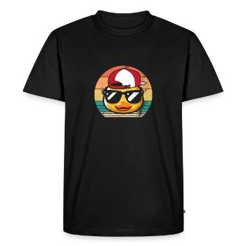 Ducks - Men's Premium Organic T-Shirt - black - Front - Nico (187cm)