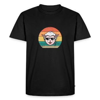 Shepherd Sheep - Men's Premium Organic T-Shirt - black - Front - Nico (187cm)