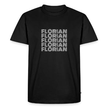 Florian - T-shirt Premium bio Homme - noir - Devant - Nico (187cm)