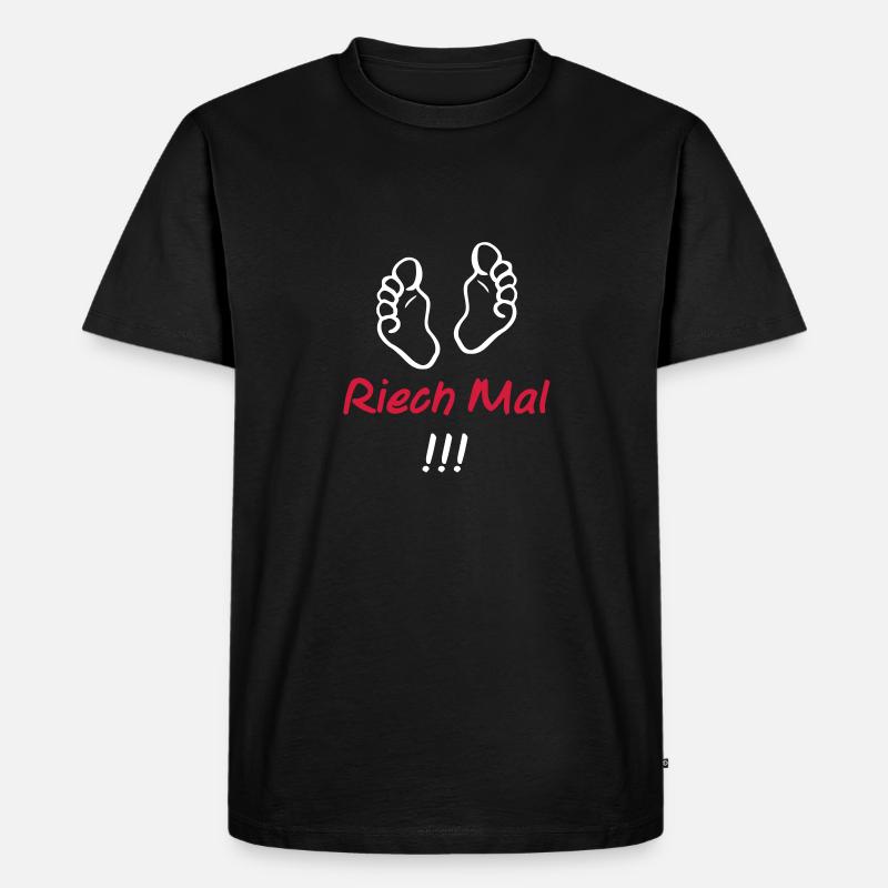 riech_mal - Männer Premium Bio T-Shirt - Schwarz