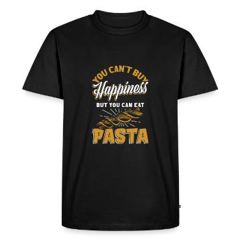 Pâtes pâtes - T-shirt Premium bio Homme - noir - Devant - Nico (187cm)