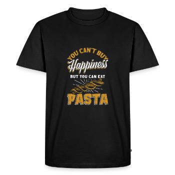pasta - Men's Premium Organic T-Shirt - black - Front - Nico (187cm)