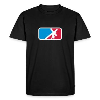 vêtements de sport croix crucifixion halage jésus - T-shirt Premium bio Homme - noir - Devant - Nico (187cm)