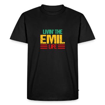 Emil - T-shirt Premium bio Homme - noir - Devant - Nico (187cm)