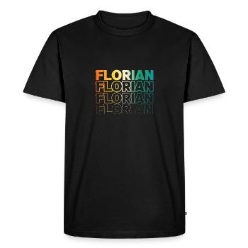 Florian - T-shirt Premium bio Homme - noir - Devant - Nico (187cm)