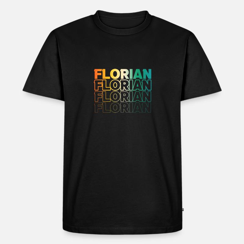 Florian - Männer Premium Bio T-Shirt - Schwarz