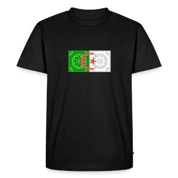 Algérie - T-shirt Premium bio Homme - noir - Devant - Nico (187cm)