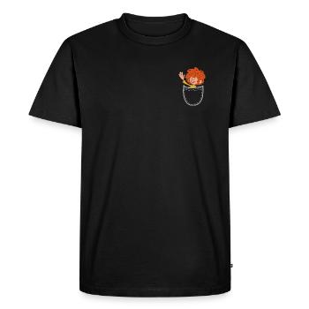 Design Pumuckl Avec Pumuckl Qui Salue Heureux - T-shirt Premium bio Homme - noir - Devant - Nico (187cm)