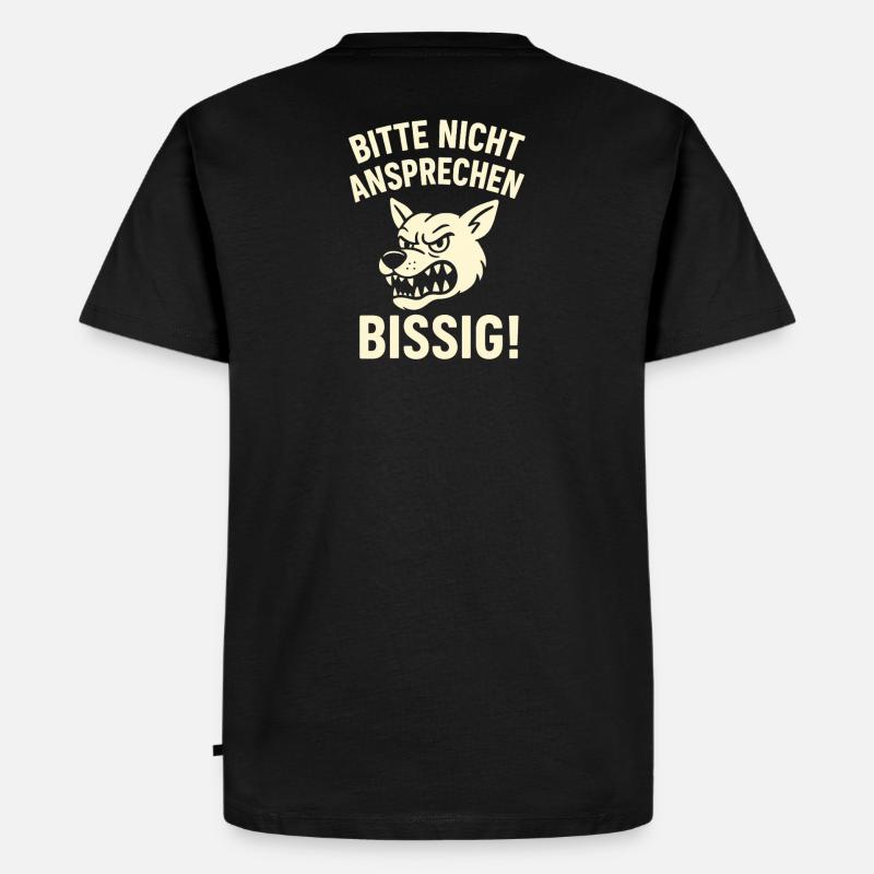 Bitte Nicht Ansprechen - Männer Premium Bio T-Shirt - Schwarz