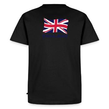 drapeau anglais 2 - T-shirt Premium bio Homme - noir - Dos - Nico (187cm)