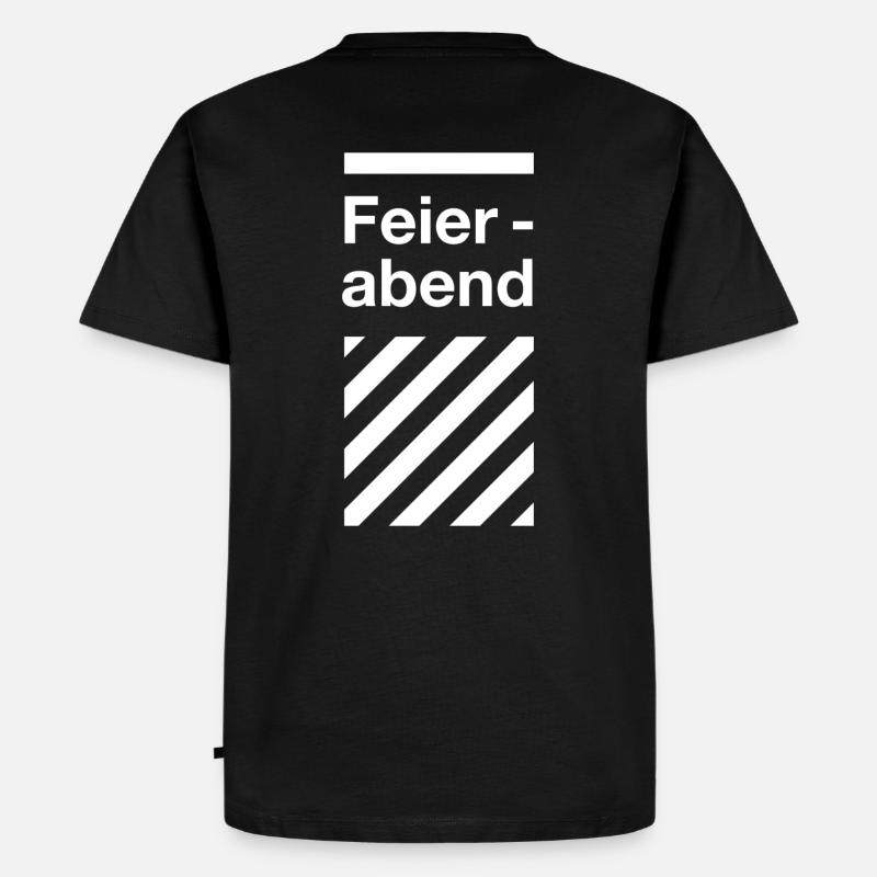 Feierabend - White - Männer Premium Bio T-Shirt - Schwarz