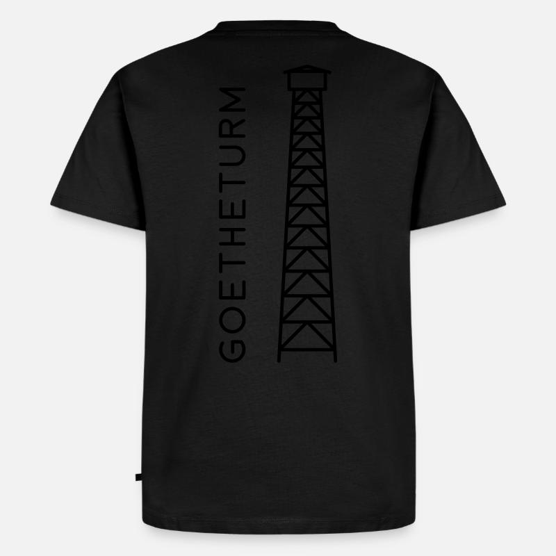 GOETHETURM - Männer Premium Bio T-Shirt - Schwarz