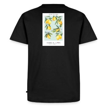 Lemons - Men's Premium Organic T-Shirt - black - Back - Nico (187cm)