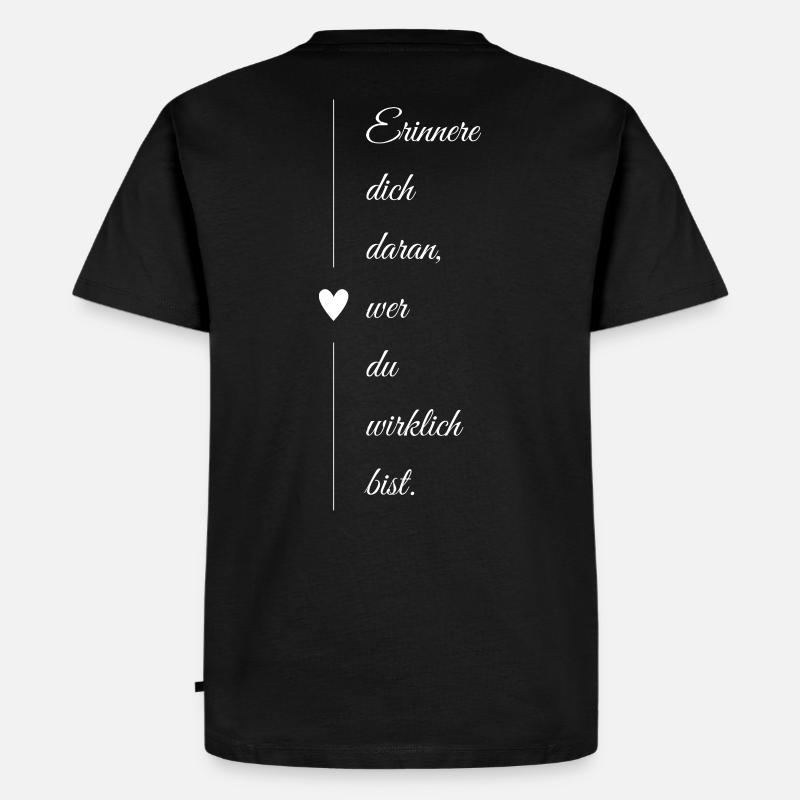 Wer bist du? - Männer Premium Bio T-Shirt - Schwarz