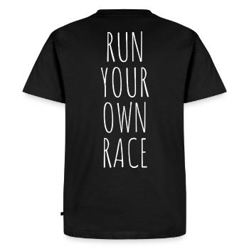 COUREZ VOTRE PROPRE COURSE - T-shirt Premium bio Homme - noir - Dos - Nico (187cm)