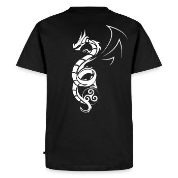 Dragon tribal - T-shirt Premium bio Homme - noir - Dos - Nico (187cm)