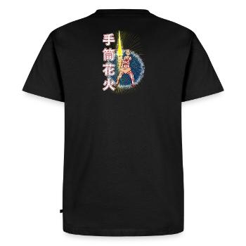 Tezutsu-hanabi - feux d'artifice - T-shirt Premium bio Homme - noir - Dos - Nico (187cm)