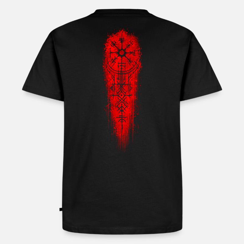 Wikinger Runen - Männer Premium Bio T-Shirt - Schwarz