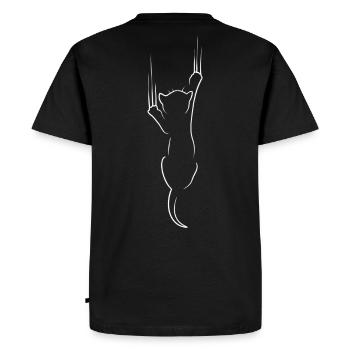 Chat noir griffures - T-shirt Premium bio Homme - noir - Dos - Nico (187cm)