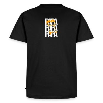 DAD and Child's Drawing - Men's Premium Organic T-Shirt - black - Back - Nico (187cm)
