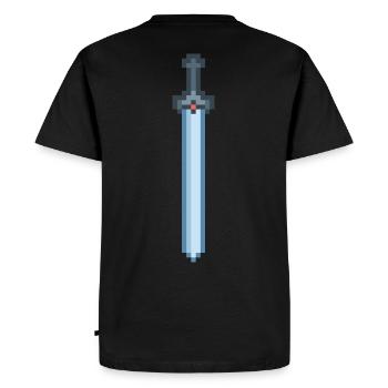 Iron Sword - Men's Premium Organic T-Shirt - black - Back - Nico (187cm)