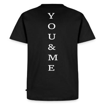 YOU&ME .. You and I, what could be more beautiful?! - Men's Premium Organic T-Shirt - black - Back - Nico (187cm)