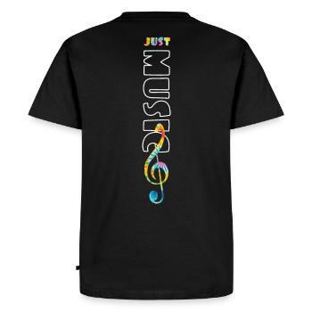 Music tye die - Men's Premium Organic T-Shirt - black - Back - Nico (187cm)