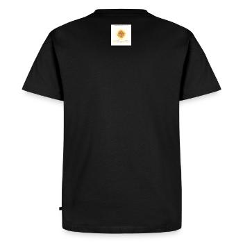 Chrysantème Spirale Fibonacci - T-shirt Premium bio Homme - noir - Dos - Nico (187cm)