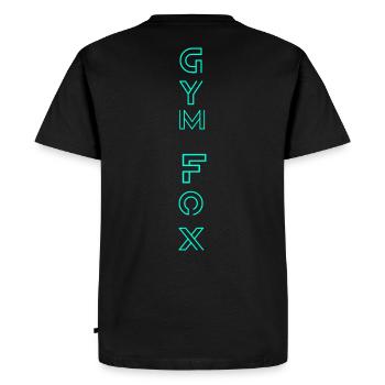 GYM FOX - Motivating Gym and Fitness Designs - Men's Premium Organic T-Shirt - black - Back - Nico (187cm)